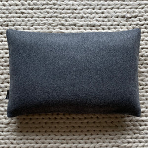 Grey Diamond Ridge Wool Pillow Cover