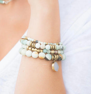 Amazonite Gemstone Stretch Bracelets