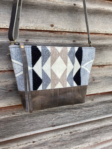 Small Fairfield Wool and Leather Crossbody Bag - River House MT
