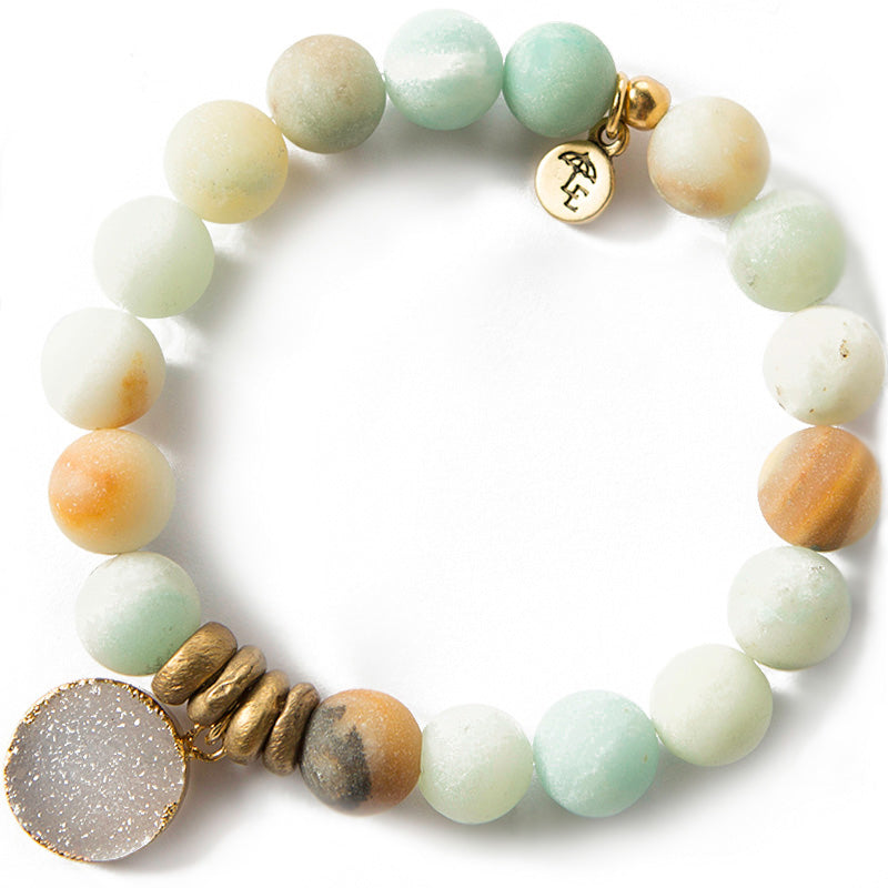 Amazon.com: Amazonite stretch bracelet | Amazonite Stone Bracelet |  Birthday Gift | Gift for him | Gift for Dad | Gift for Her | Bracelet  Pierre | Men Bracelet | Bracelets for Women | Unisex : Handmade Products